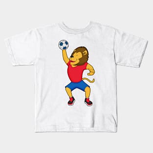 Lion Handball player Handball Kids T-Shirt